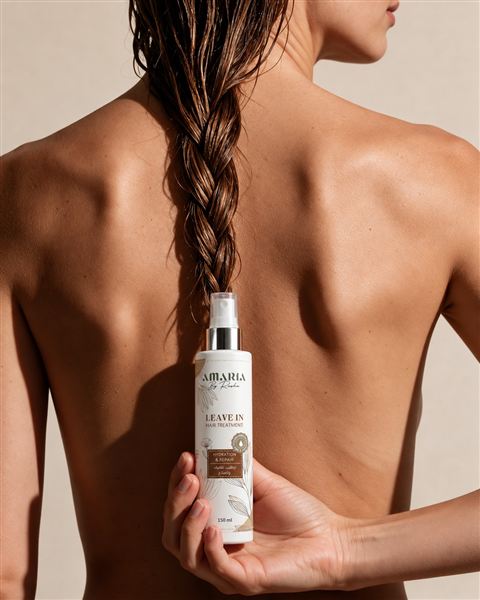 A woman's braid with the Amaria Leave-In Treatment