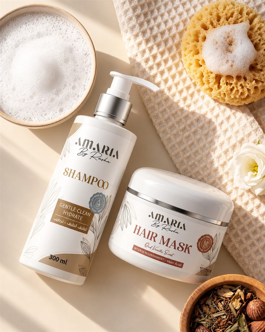 The Amaria Shampoo and Hair Mask with a sponge and bath salts, photo 4